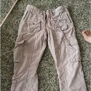 Free people lavendar Tahiti corduroy cargo pants . These are amazing !!!!